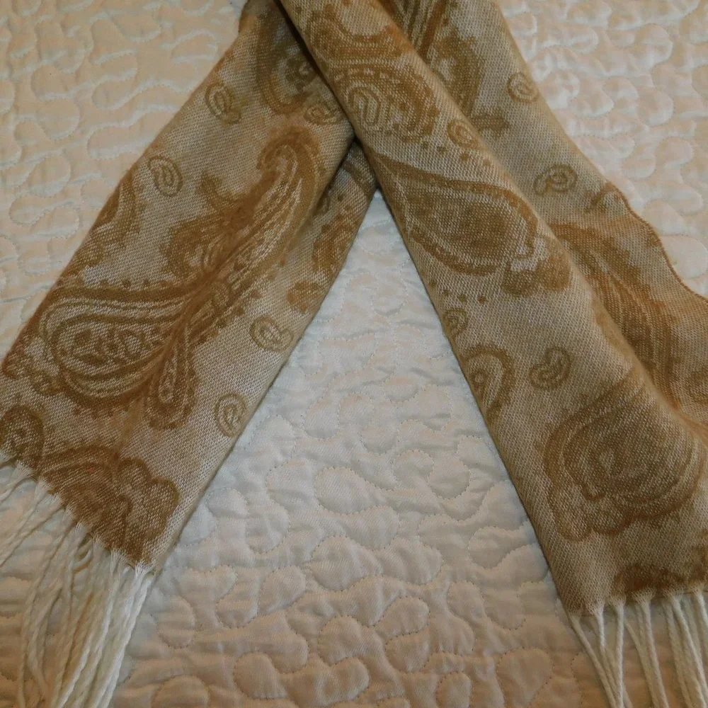 Classic Paisley Print Cejon Scarf, Approximately 56 X 11 inches